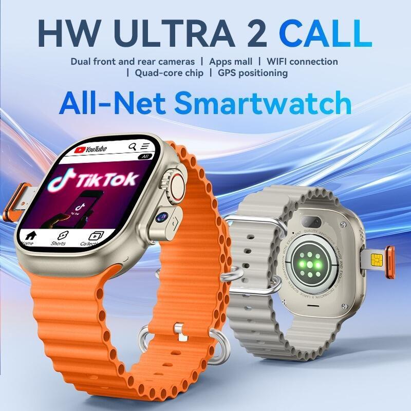 Smartwatch Hw Ultra2 Call 5g Chip Dual Câmera Wifi Com Gps