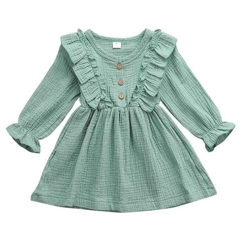 Vestido infantil de Linho Inverno - Mivest Kids